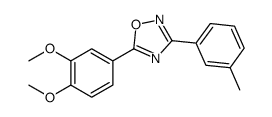 5-(3,4-dimethoxyphenyl)-3-(3-methylphenyl)-1,2,4-oxadiazole结构式