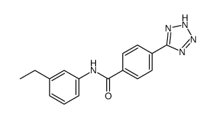 N-(3-ethylphenyl)-4-(2H-tetrazol-5-yl)benzamide结构式