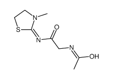 2-Acetylamino-N-(3-methylthiazolidin-2-ylidene)acetamide Structure