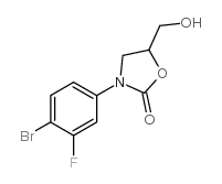 3-(4-溴-3-氟苯基)-5-羟基甲基噁唑烷-2-酮结构式