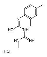 1-(2,4-dimethylphenyl)-3-(N'-methylcarbamimidoyl)urea,hydrochloride Structure