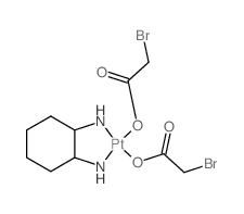 (2-azanidylcyclohexyl)azanide; 2-bromoacetic acid; platinum(+2) cation Structure