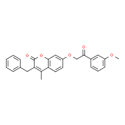 3-benzyl-7-[2-(3-methoxyphenyl)-2-oxoethoxy]-4-methylchromen-2-one Structure