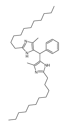 5-methyl-4-[(5-methyl-2-undecyl-1H-imidazol-4-yl)-phenylmethyl]-2-undecyl-1H-imidazole Structure