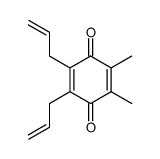 2,5-Cyclohexadiene-1,4-dione, 2,3-dimethyl-5,6-di-2-propenyl- (9CI) Structure