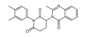 1-(3,4-dimethylphenyl)-3-(2-methyl-4-oxoquinazolin-3-yl)piperidine-2,6-dione结构式