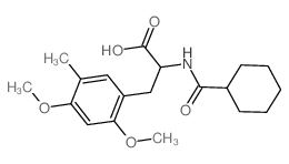 2-(cyclohexanecarbonylamino)-3-(2,4-dimethoxy-5-methyl-phenyl)propanoic acid Structure