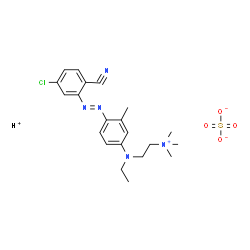 [2-[[4-[(5-chloro-2-cyanophenyl)azo]-3-methylphenyl]ethylamino]ethyl]trimethylammonium hydrogen sulphate结构式
