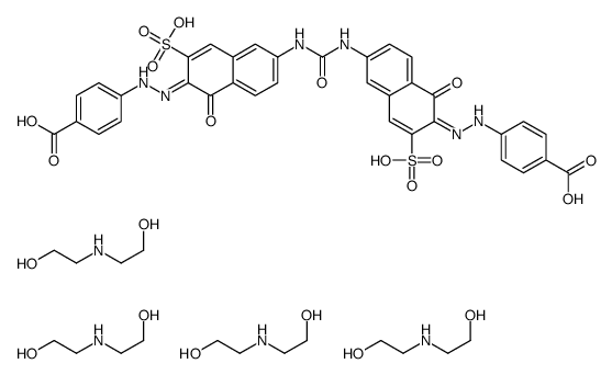 4,4'-[carbonylbis[imino(1-hydroxynaphthalene-6,2-diyl-3-sulpho)azo]]bisbenzoic acid, compound with 2,2'-iminobis(ethanol) (1:4) structure