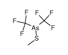 (methylthio)bis(trifluoromethyl)arsane Structure