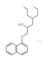 2-Propanol, 1-[bis(2-chloroethyl)amino]-3-(1-naphthalenyloxy)-, hydrochloride Structure