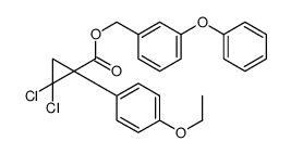 (3-phenoxyphenyl)methyl 2,2-dichloro-1-(4-ethoxyphenyl)cyclopropane-1-carboxylate结构式