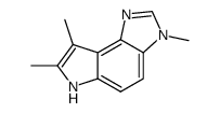 Pyrrolo[3,2-e]benzimidazole, 3,6-dihydro-3,7,8-trimethyl- (9CI) structure