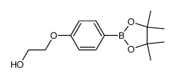 2-[4-(Tetramethyl-1,3,2-dioxaborolan-2-yl)phenoxy]ethan-1-ol Structure