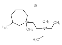 1H-Azepinium,1-[2-(diethylmethylammonio)ethyl]hexahydro-1,3-dimethyl-, bromide (1:2)结构式