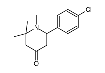 6-(4-chlorophenyl)-1,2,2-trimethylpiperidin-4-one结构式