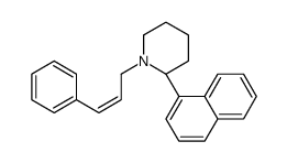 (R-(E))-2-(1-Naphthalenyl)-1-(3-phenyl-2-propenyl)piperidine structure