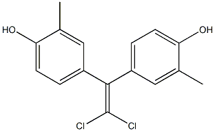 4,4'-(2,2-dichloroethene-1,1-diyl)bis(2-methylphenol)结构式