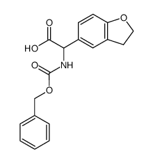 Dl-α-benzyloxycarbonylamino-2,3-dihydro-5-benzo(b)furanyl acetic acid结构式