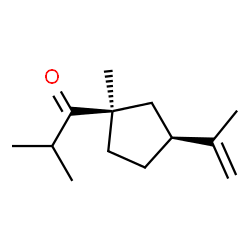 1-Propanone,2-methyl-1-[(1R,3S)-1-methyl-3-(1-methylethenyl)cyclopentyl]-(9CI) structure