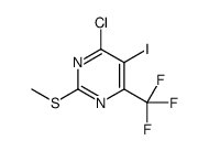 4-chloro-5-iodo-2-methylsulfanyl-6-(trifluoromethyl)pyrimidine结构式