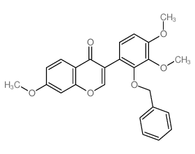 3-(3,4-dimethoxy-2-phenylmethoxy-phenyl)-7-methoxy-chromen-4-one结构式