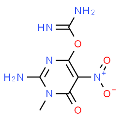 Pseudourea, 2-(2-amino-1,6-dihydro-1-methyl-5-nitro-6-oxo-4-pyrimidinyl)- (8CI) structure