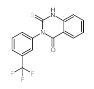 4(1H)-Quinazolinone,2,3-dihydro-2-thioxo-3-[3-(trifluoromethyl)phenyl]-结构式