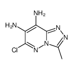 6-chloro-3-methyl-1,2,4-triazolo[4,3-b]pyridazine-7,8-diamine结构式