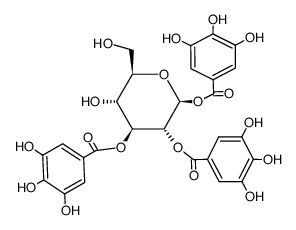 1,2,3-Trigalloyl glucopyranose Structure