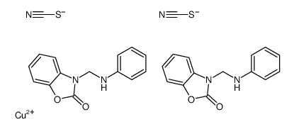 copper,3-(anilinomethyl)-1,3-benzoxazol-2-one,dithiocyanate Structure