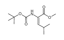 methyl (E)-(N-Boc)-α,β-didehydroleucinate结构式
