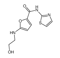 5-(2-hydroxyethylamino)-N-(1,3-thiazol-2-yl)furan-2-carboxamide结构式