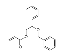 2-phenylmethoxyhepta-3,5-dienyl prop-2-enoate结构式