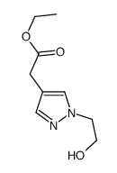 ethyl 2-[1-(2-hydroxyethyl)pyrazol-4-yl]acetate Structure