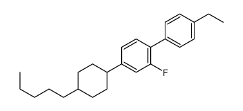 trans-4'-ethyl-2-fluoro-4-(4-pentylcyclohexyl)-1,1'-biphenyl structure