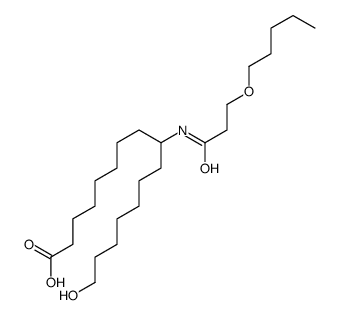 16-hydroxy-9-(3-pentoxypropanoylamino)hexadecanoic acid Structure