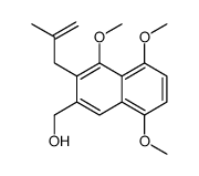[4,5,8-trimethoxy-3-(2-methylprop-2-enyl)naphthalen-2-yl]methanol结构式