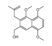 [4,5,8-trimethoxy-3-(2-methylprop-2-enyl)naphthalen-2-yl]methanol Structure