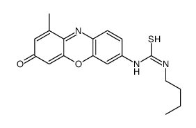 1-butyl-3-(9-methyl-7-oxophenoxazin-3-yl)thiourea结构式
