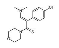 (E)-2-(4-Chloro-phenyl)-3-dimethylamino-1-morpholin-4-yl-propenethione Structure