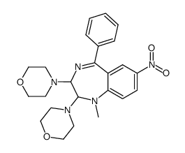 1-Methyl-2,3-di-morpholin-4-yl-7-nitro-5-phenyl-2,3-dihydro-1H-benzo[e][1,4]diazepine结构式