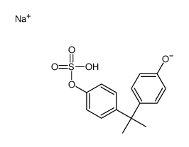 sodium,[4-[2-(4-hydroxyphenyl)propan-2-yl]phenyl] sulfate Structure