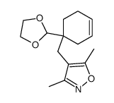 4-((1-(1,3-dioxolan-2-yl)cyclohex-3-en-1-yl)methyl)-3,5-dimethylisoxazole结构式