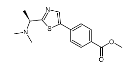 4-[2-(S)-(1-dimethylamino-ethyl)-thiazol-5-yl]-benzoic acid methyl ester结构式