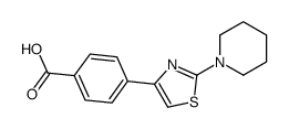 4-(2-piperidin-1-yl-1,3-thiazol-4-yl)benzoic acid结构式