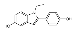 1-ethyl-2-(4-hydroxyphenyl)indol-5-ol Structure