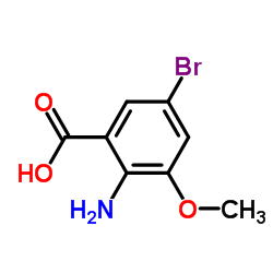 2-Amino-5-bromo-3-methoxybenzoic acid structure
