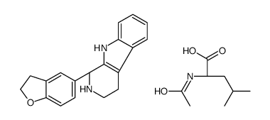 (2R)-2-acetamido-4-methylpentanoic acid,(1R)-1-(2,3-dihydro-1-benzofuran-5-yl)-2,3,4,9-tetrahydro-1H-pyrido[3,4-b]indole结构式