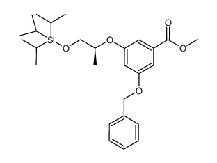 methyl 3-(benzyloxy)-5-{(1S)-1-methyl-2-[(triisopropylsilyl)oxy]ethoxy}benzoate结构式